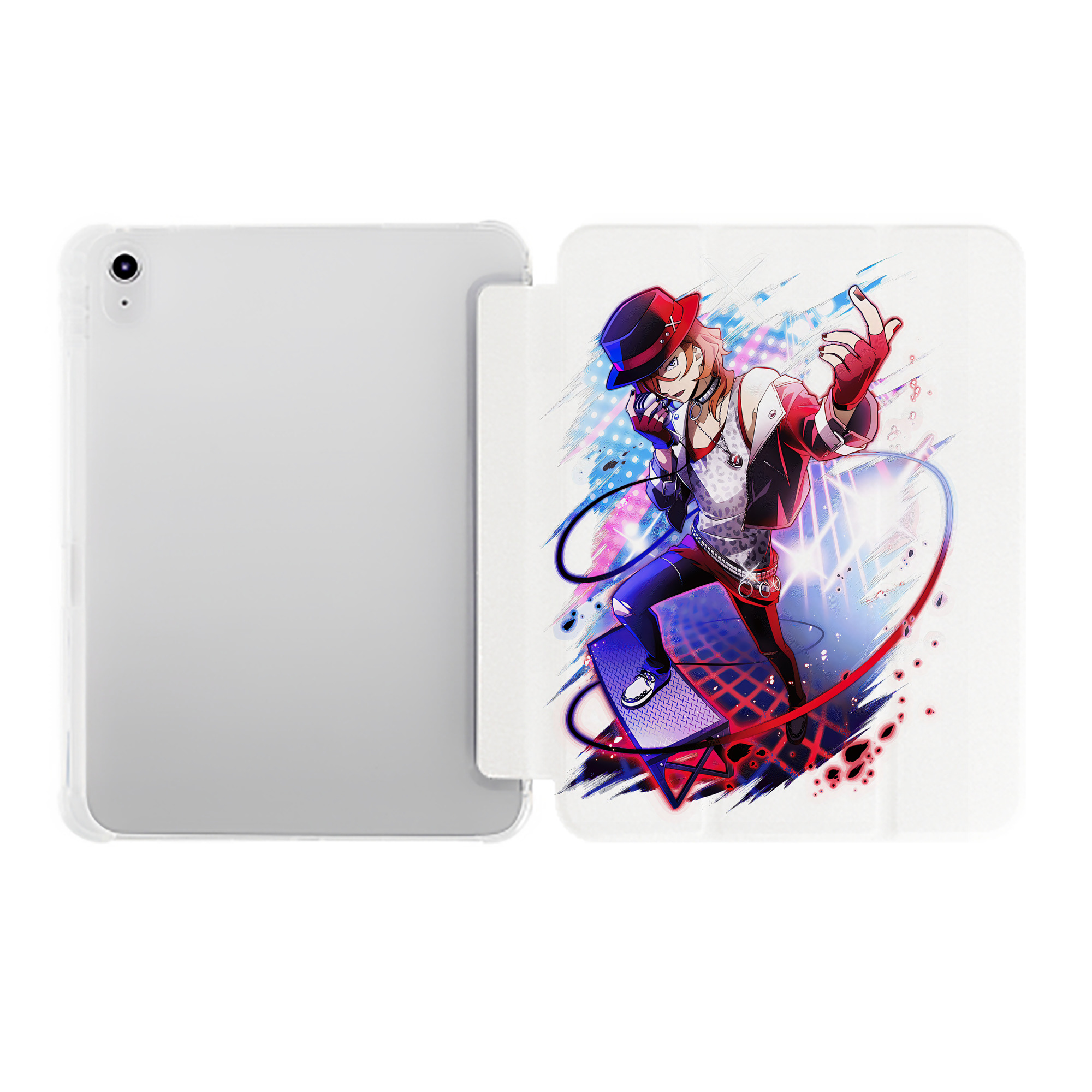 （画像用） 文豪ストレイドッグス Bungo Stray Dogs IPad ケース ペン収納付き 三つ折りスタンド PUレザー×シリコン 対応機種9.5/10.5/10.9インチ